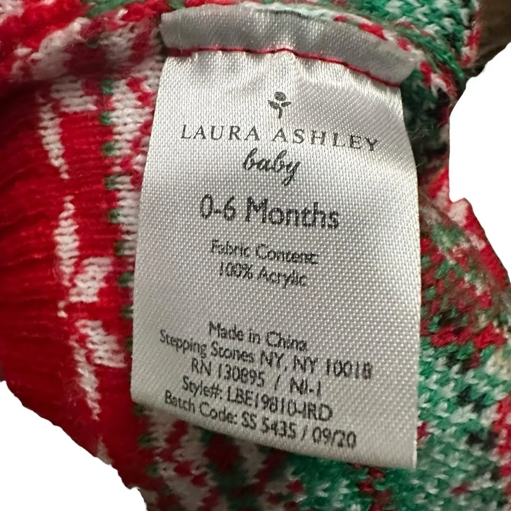 Laura Ashley Red and Green Baby Beanie